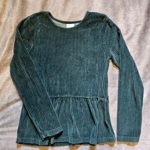 Hanna Andersson Teal Ribbed Top